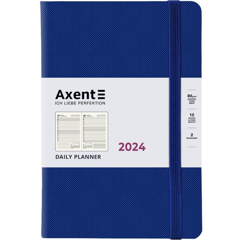 Дневник 2024 Axent Partner Soft Diamond 145х210 мм 184 л Синий (8818-24-02-A)