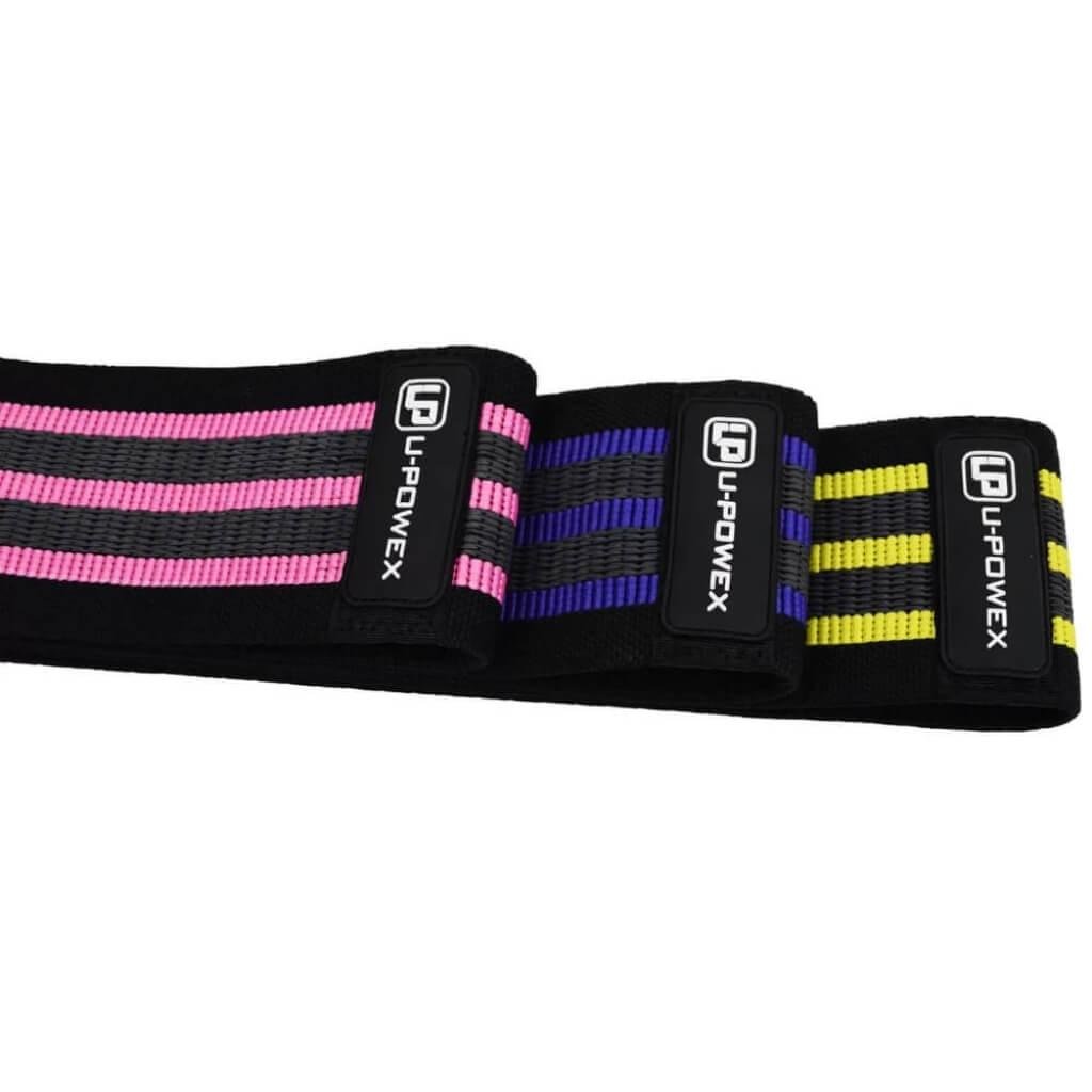 Набор тканевых резинок для фитнеса и спорта U-Powex Pro с мешочком для хранения 3 шт. - фото 4