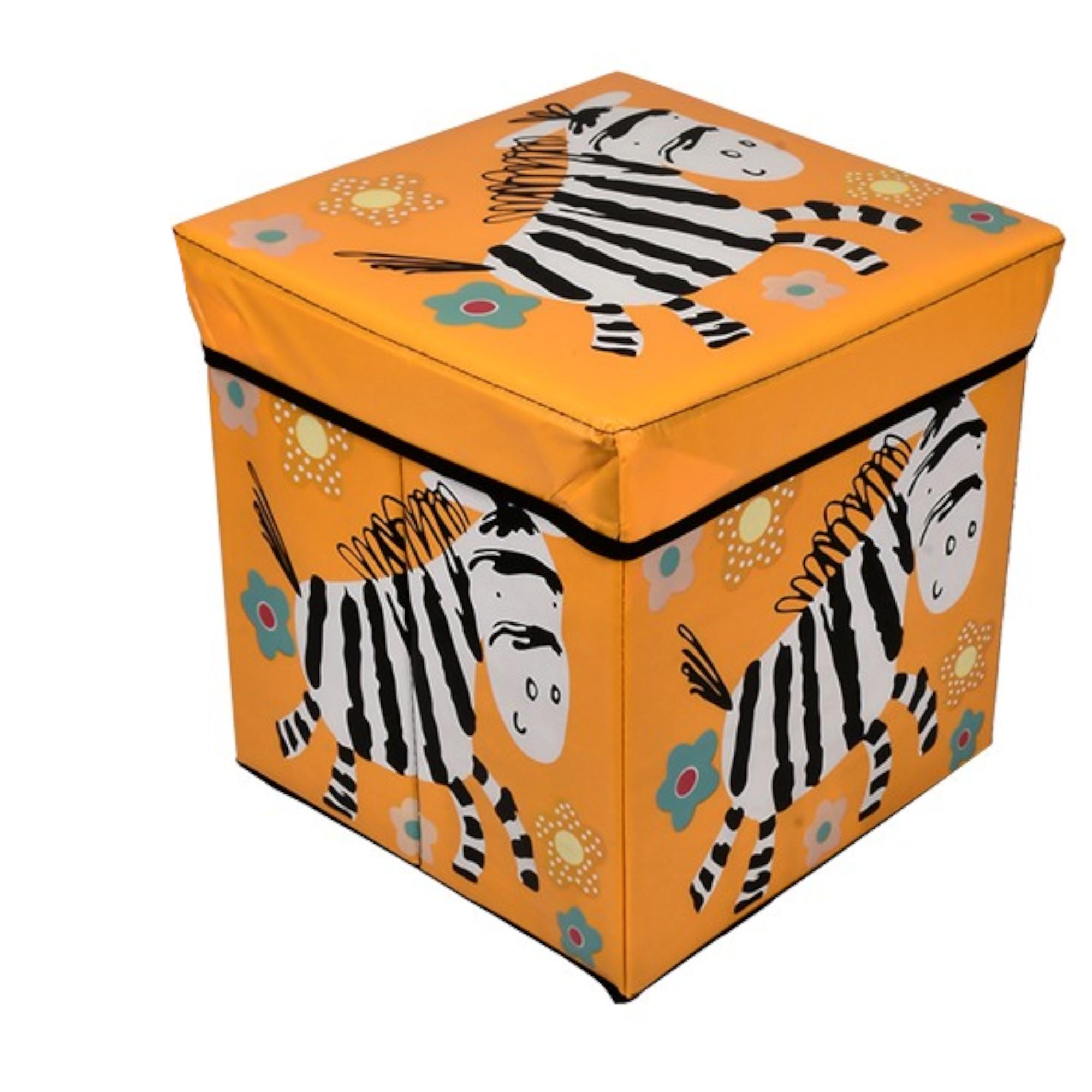 Коробка с крышкой Stenson R89687 для хранения вещей 31×31×31 см Оранжевый (WW01369)