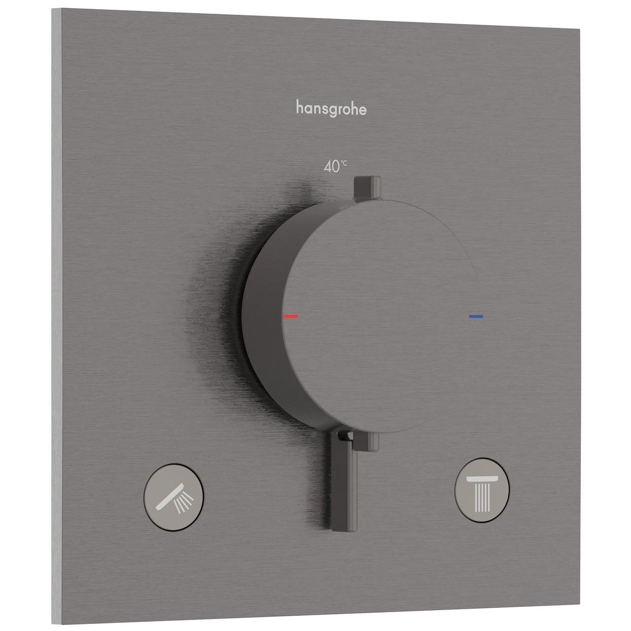 Наружная часть смесителя Hansgrohe Ecostat Comfort 33711340 с термостатом Графит (257632)