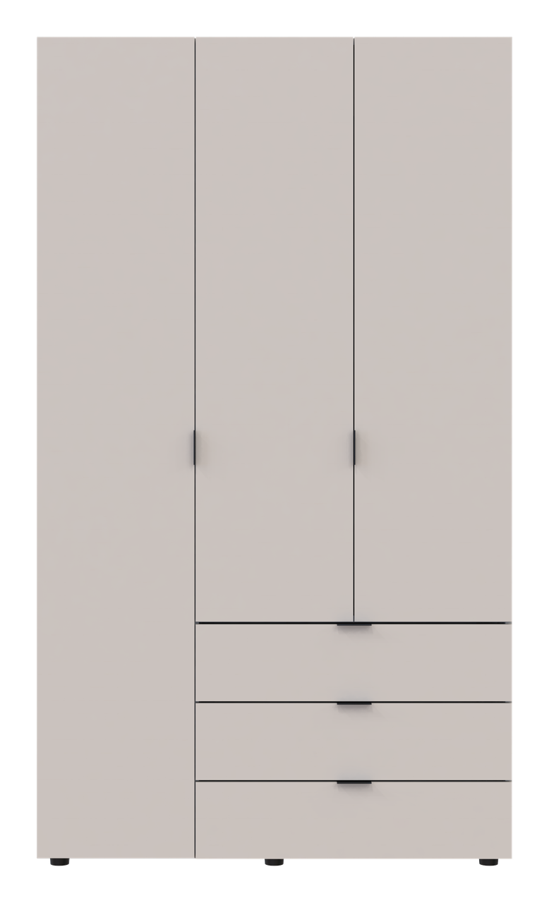 Шкаф для одежды распашный Doros Гелар 3 ДСП 116,2х49,5х203,4 см Кашемир (80737633)