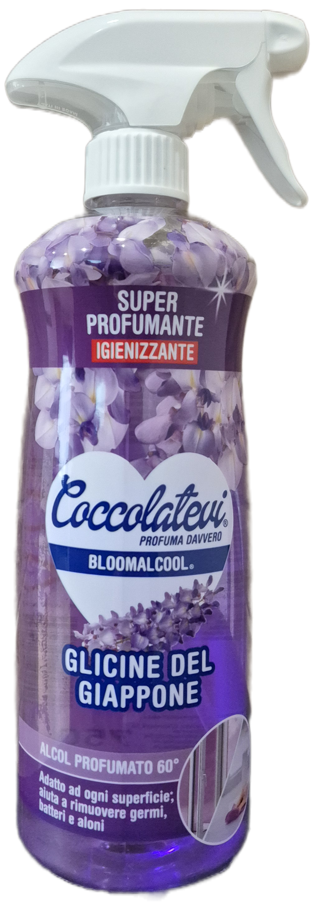 Средство для уборки дома универсальное Coccolatevi Bloomalcool 60° Iris e Orchidea 750 мл (31749822)