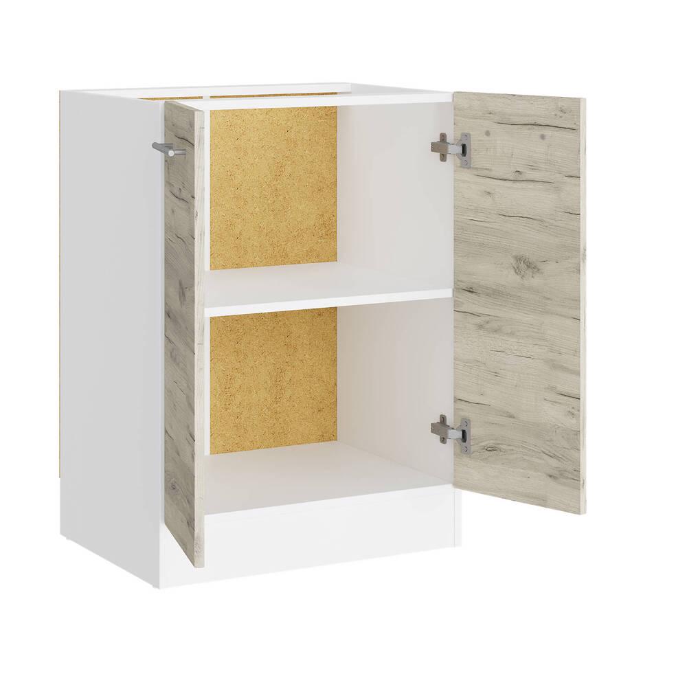 Кухонный модуль нижний Эверест Эко 600 60х46х82 см Дуб крафт белый (EVR-071025) - фото 2