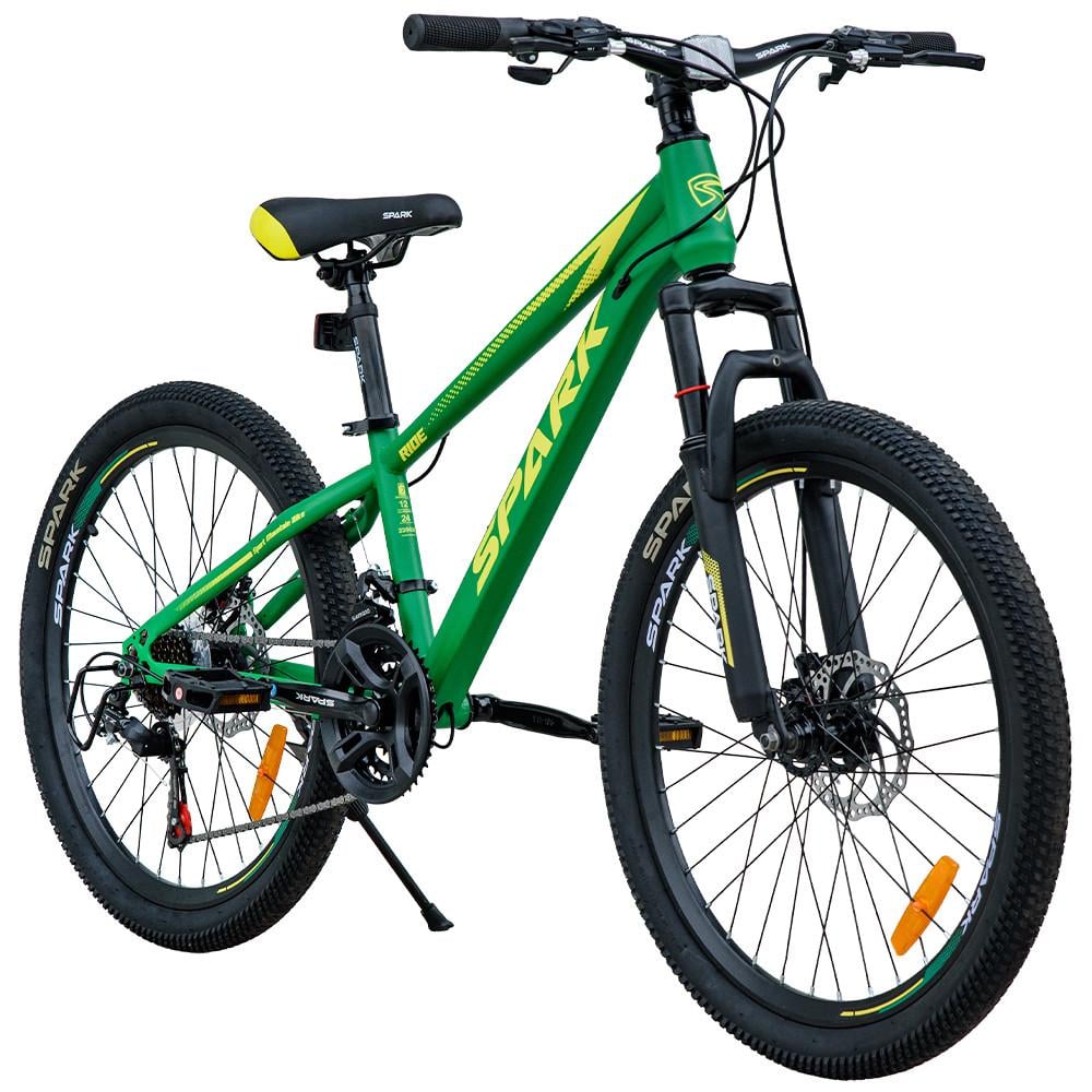 Велосипед Spark RIDE колеса 24" сталева рама 11" Зелений (3063324322)