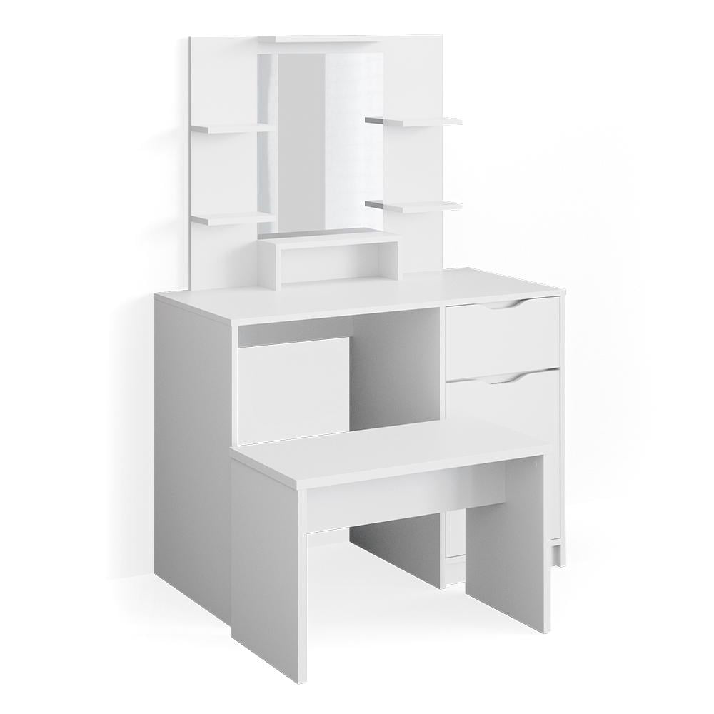 Туалетний столик Vicco Ruben з лавкою Білий Туалетний столик Vicco Ruben з лавкою Білий