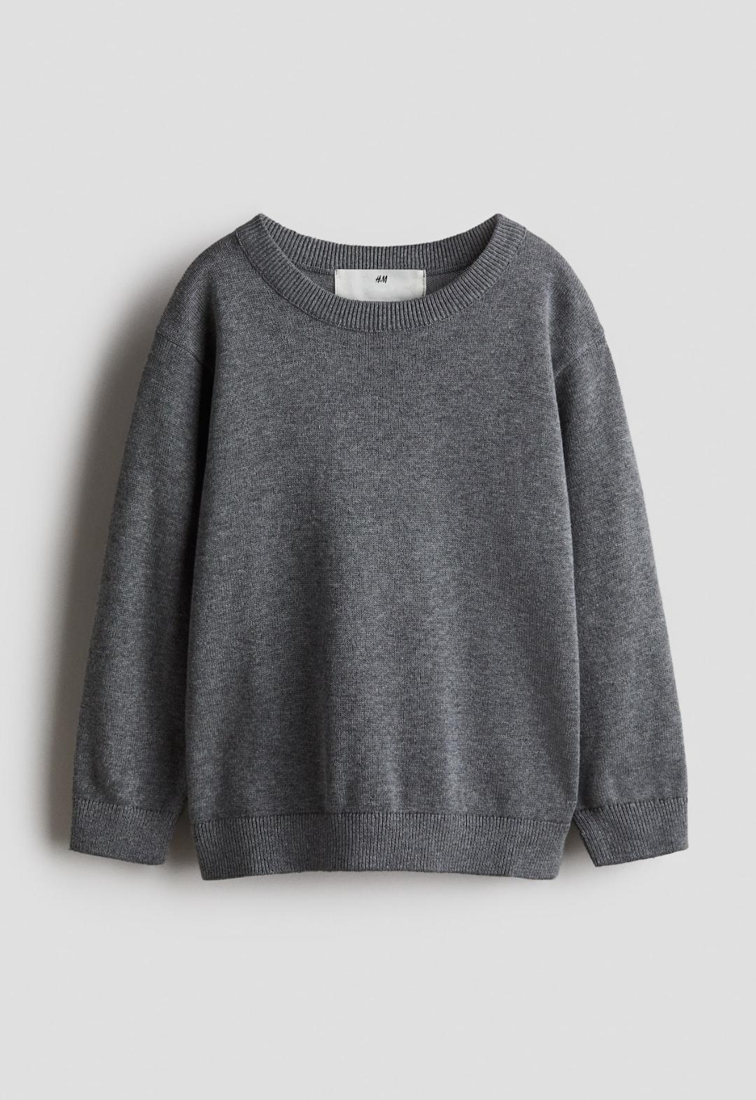 Свитер детский для мальчика H&M 134-140 см Темно-серый (26010902E)