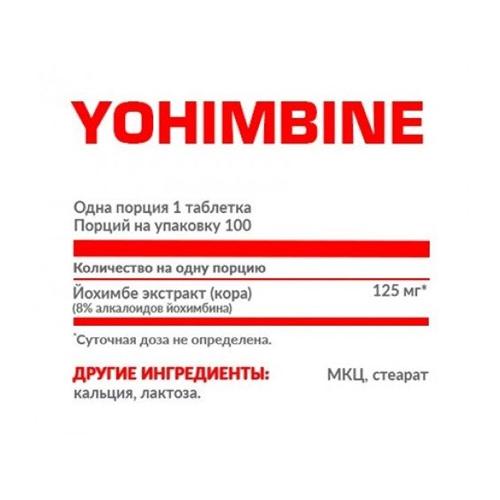 Тестостероновий бустер Nosorog Nutrition Yohimbine 100 Tabs - фото 2