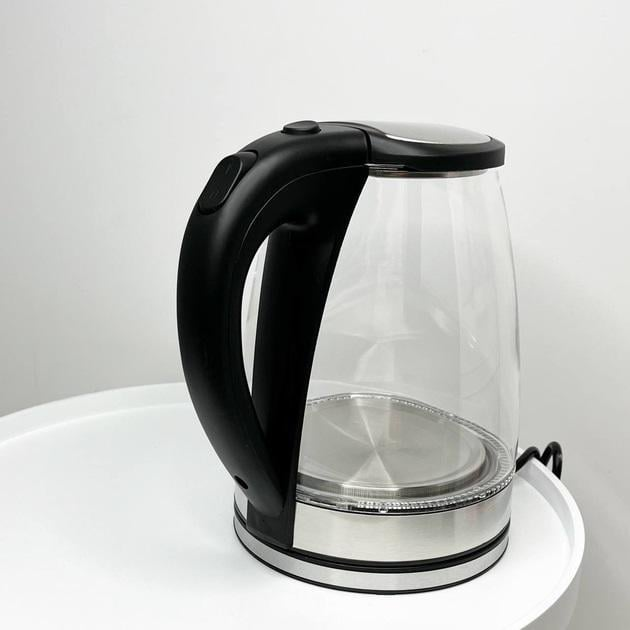 Чайник электрический Rainberg RB-2250 Led стеклянный 2200 Вт 2 л Черный (GR-04423) - фото 2 Чайник электрический Rainberg RB-2250 Led стеклянный 2200 Вт 2 л Черный (GR-04423) - фото 2