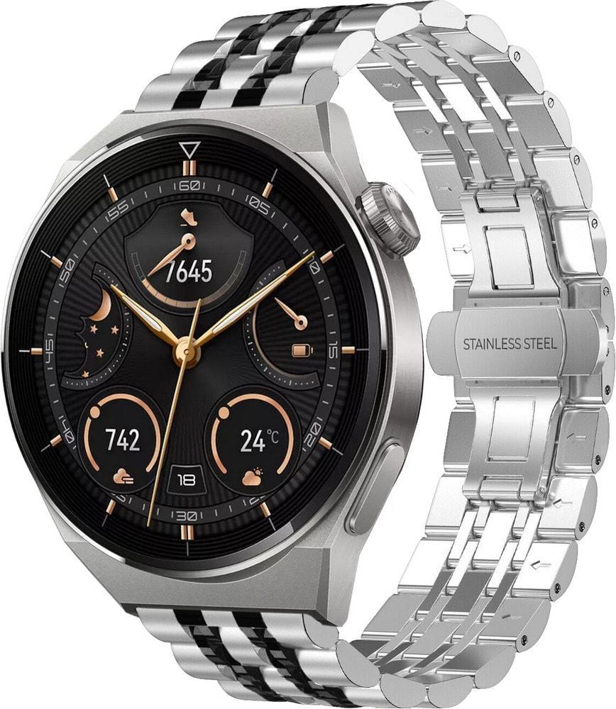 Браслет металлический Spinye Line для Huawei Watch GT3 Pro 46 мм Silver Black (37321-69)