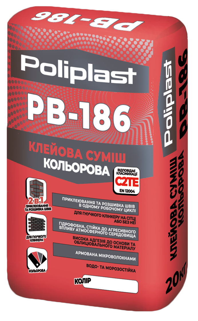 Смесь клеевая цветная PB-186 20 кг Белый (PPUA77460NW)