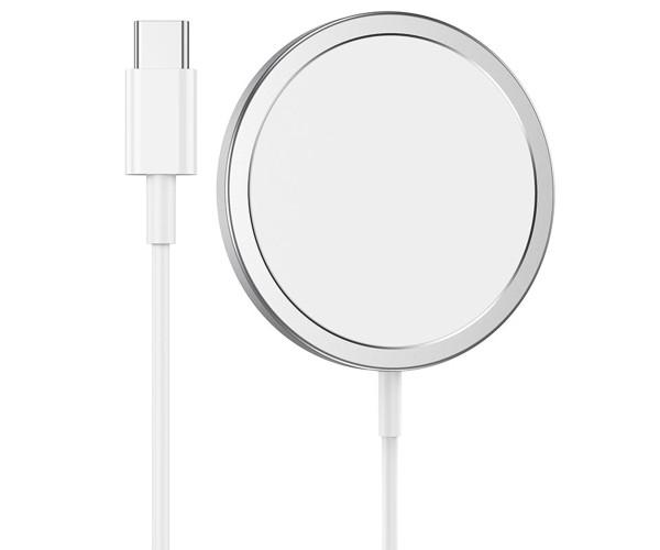 Пристрій бездротовий зарядний Hoco CW30 Pro для смартфонів і TWS навушників зі стандартом Qi Сталевий