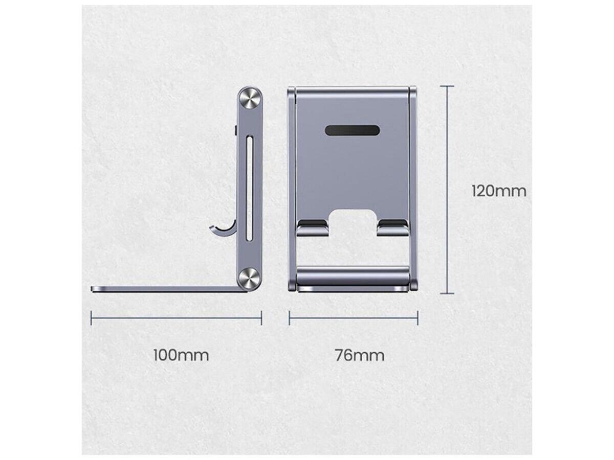 Подставка для смартфона UGREEN LP263 Phone Holder with Roller Aluminium Серый (UGR-80708) - фото 4