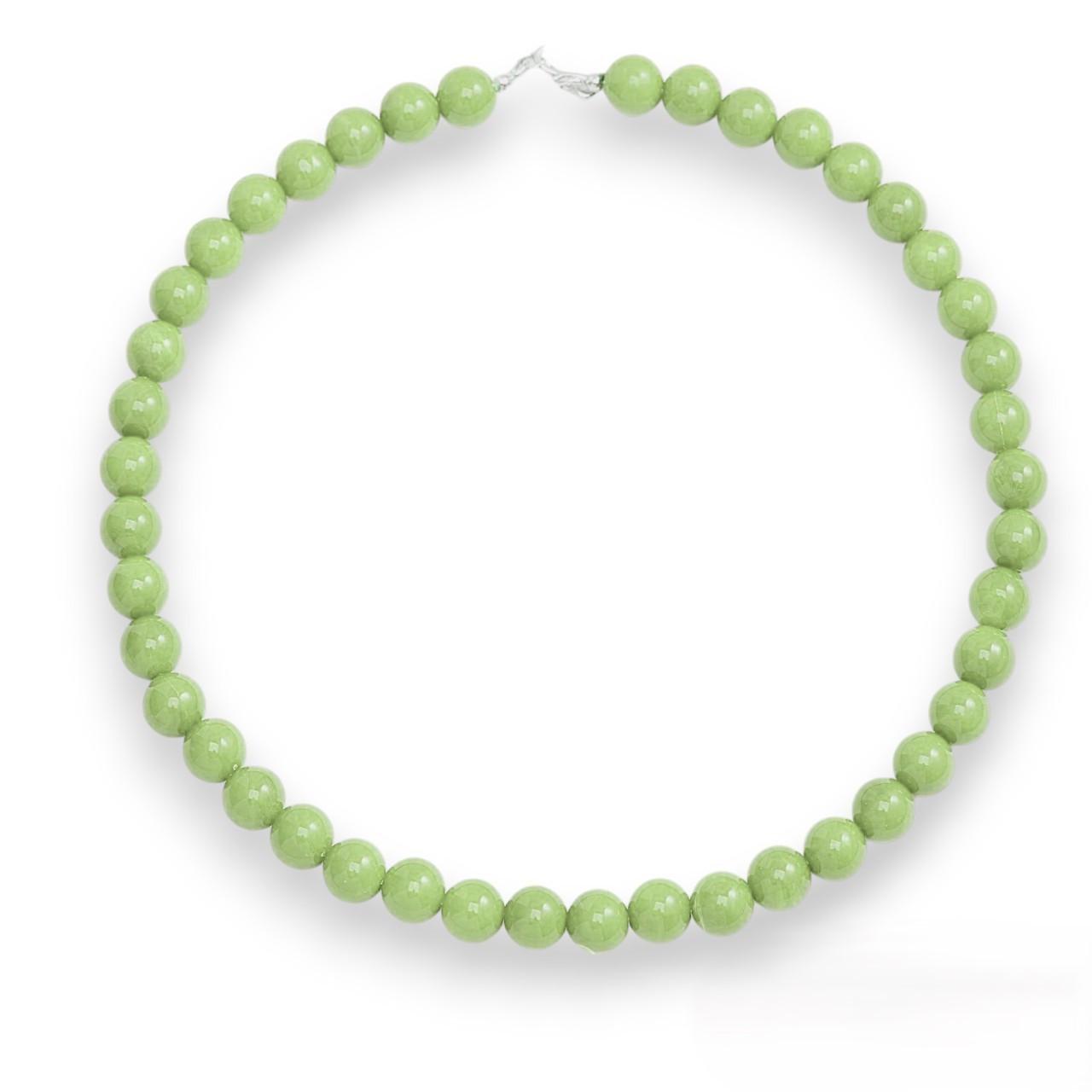 Ожерелье из камня Оникс зеленый 6 мм 45 см 1 шт. (НК0006о48)