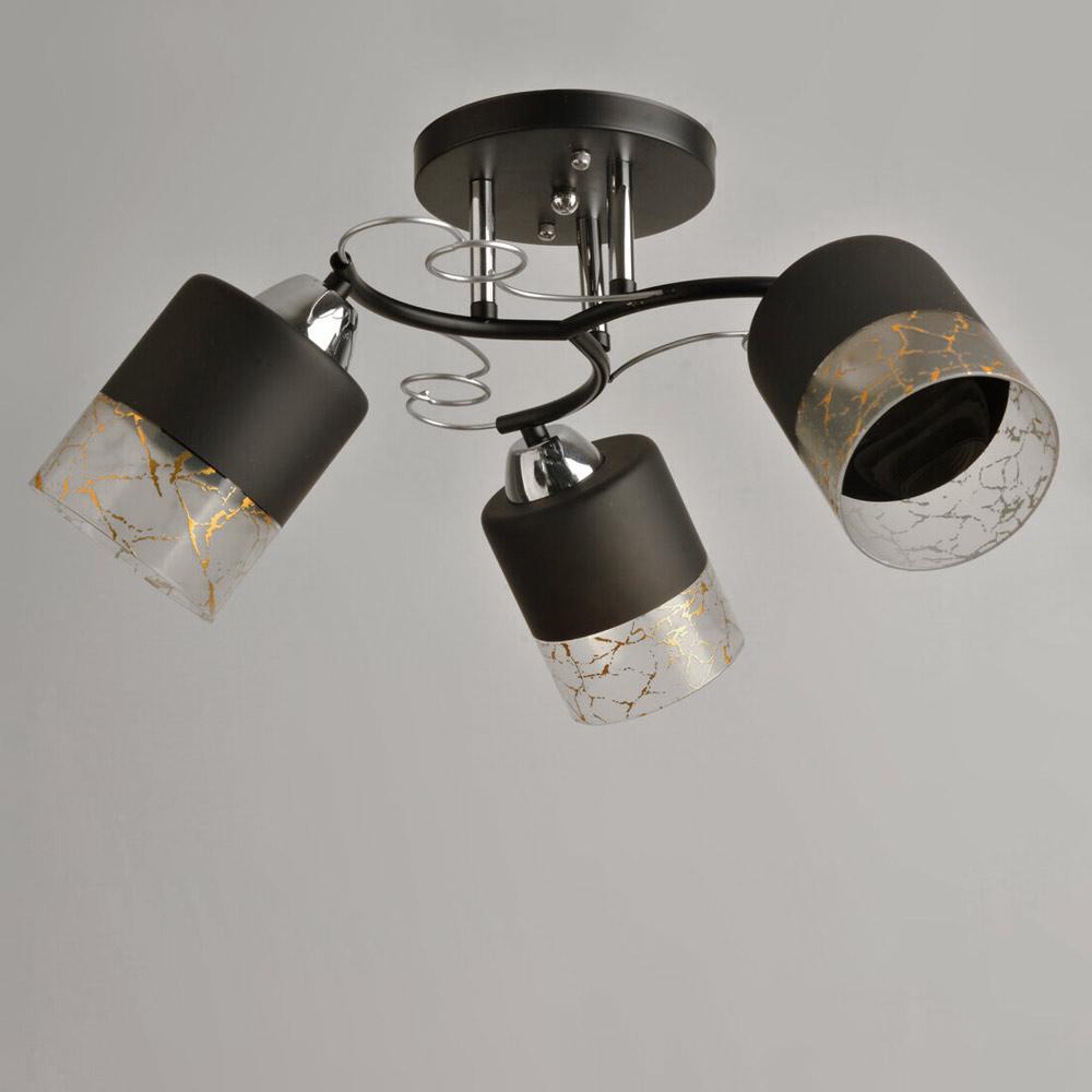 Люстра потолочная Lighthouse SRS-19470/3А BK+CR Черный/Хром/Прозрачный