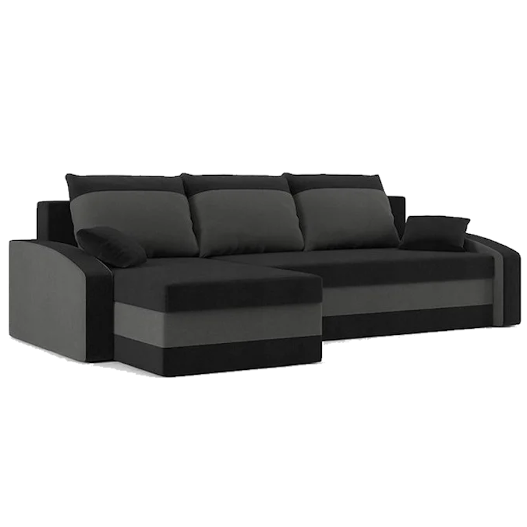 Диван кутовий Хелвет 235х140 см Чорний/Сірий (28118894) Диван кутовий Хелвет 235х140 см Чорний/Сірий (28118894)