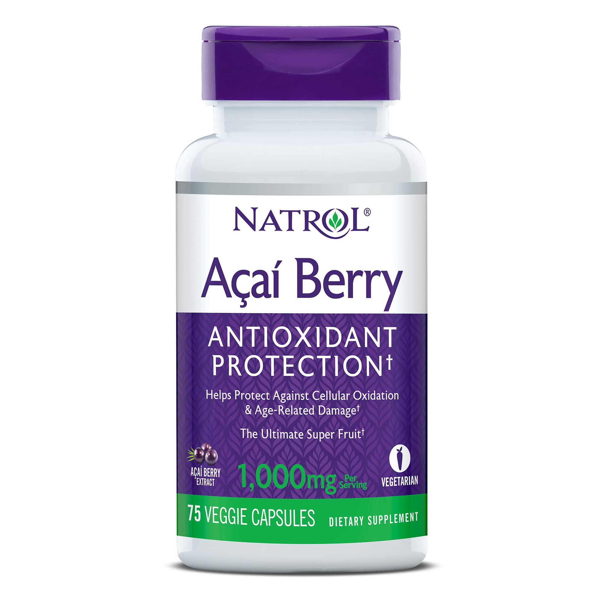 Экстракт ягод асаи Natrol Acai Berry 1000 mg 75 капс.