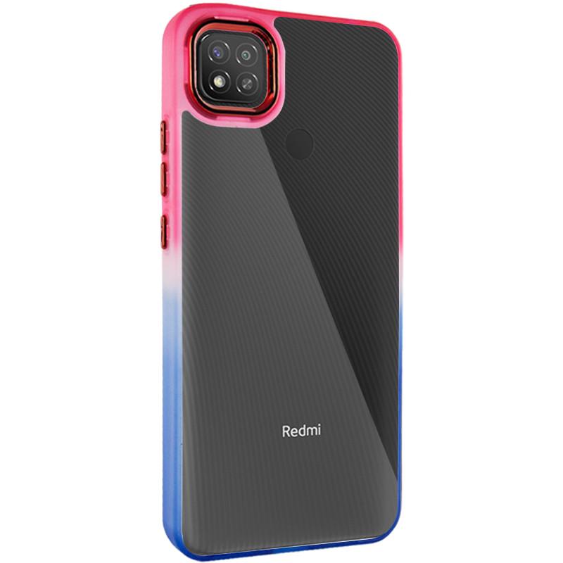 Противоударный чехол TPU+PC Fresh sip series для Xiaomi Redmi 9C Синий/Розовый - фото 1