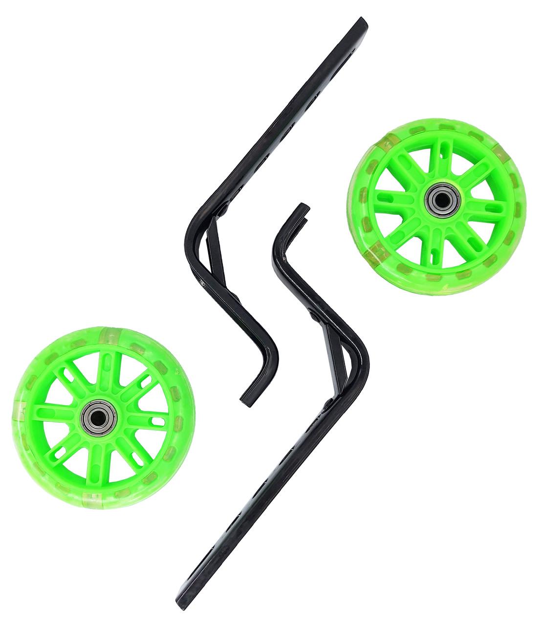 Колеса опорные светодиодные для детского велосипеда 12-20" Салатовый (G0000997) - фото 2 Колеса опорные светодиодные для детского велосипеда 12-20" Салатовый (G0000997) - фото 2