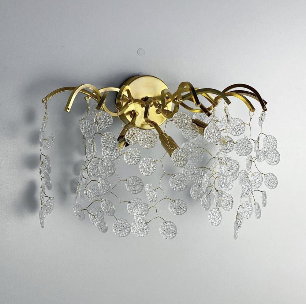 Бра Line.F WB 8009-4 GD в виде веточек с лепестками Золотой (688_964)