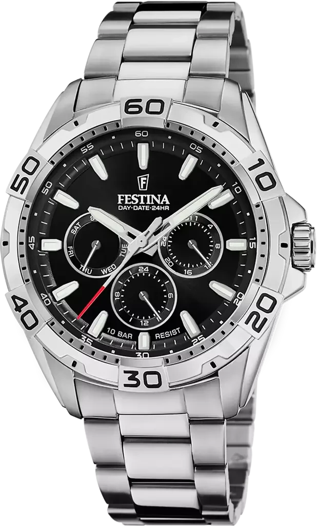 Наручные часы мужские Festina F20623/5 Multifunction Collection со стальным корпусом WR 100 м и черным циферблатом Наручные часы мужские Festina F20623/5 Multifunction Collection со стальным корпусом WR 100 м и черным циферблатом