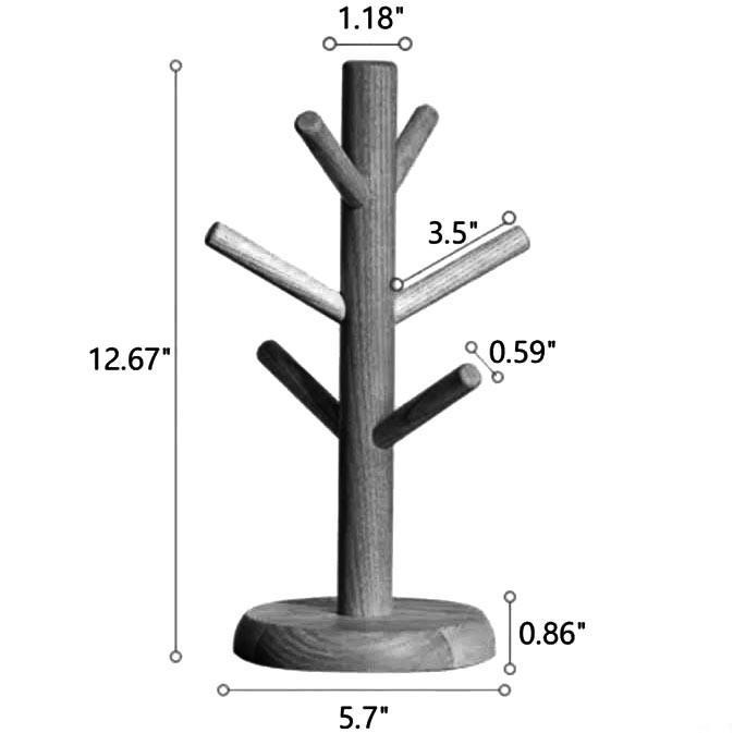Стойка для кружек из дерева Даовит Карри (СДК-004503) - фото 2