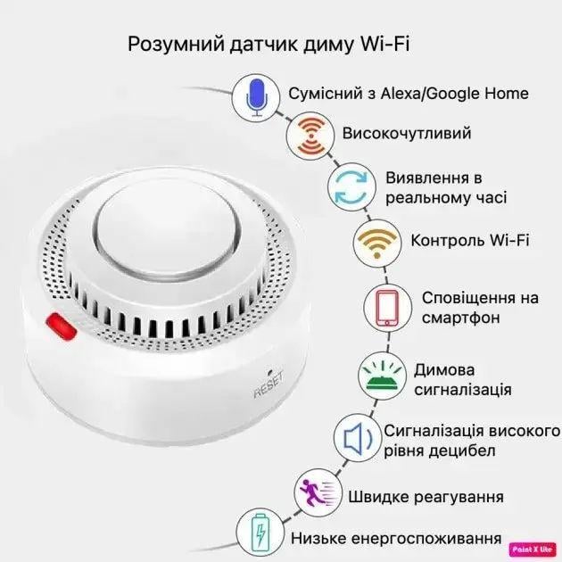 Датчик дыма SmartLife Tuya Wi-Fi (2154196949) - фото 5 Датчик дыма SmartLife Tuya Wi-Fi (2154196949) - фото 5