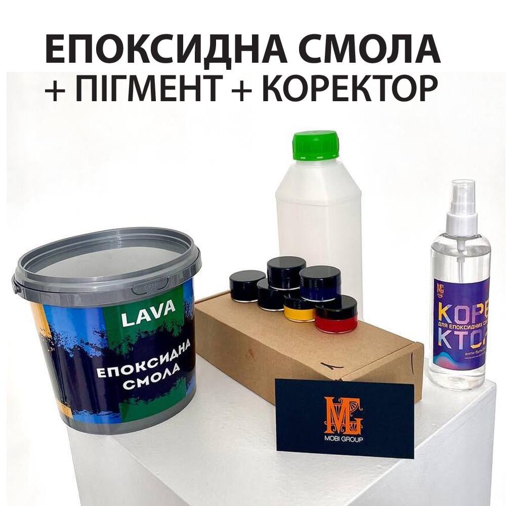 Комплект епоксидна смола 100/50 1 кг/затверджувач/пігмент 7 шт./коректор (22791439) - фото 2 Комплект епоксидна смола 100/50 1 кг/затверджувач/пігмент 7 шт./коректор (22791439) - фото 2