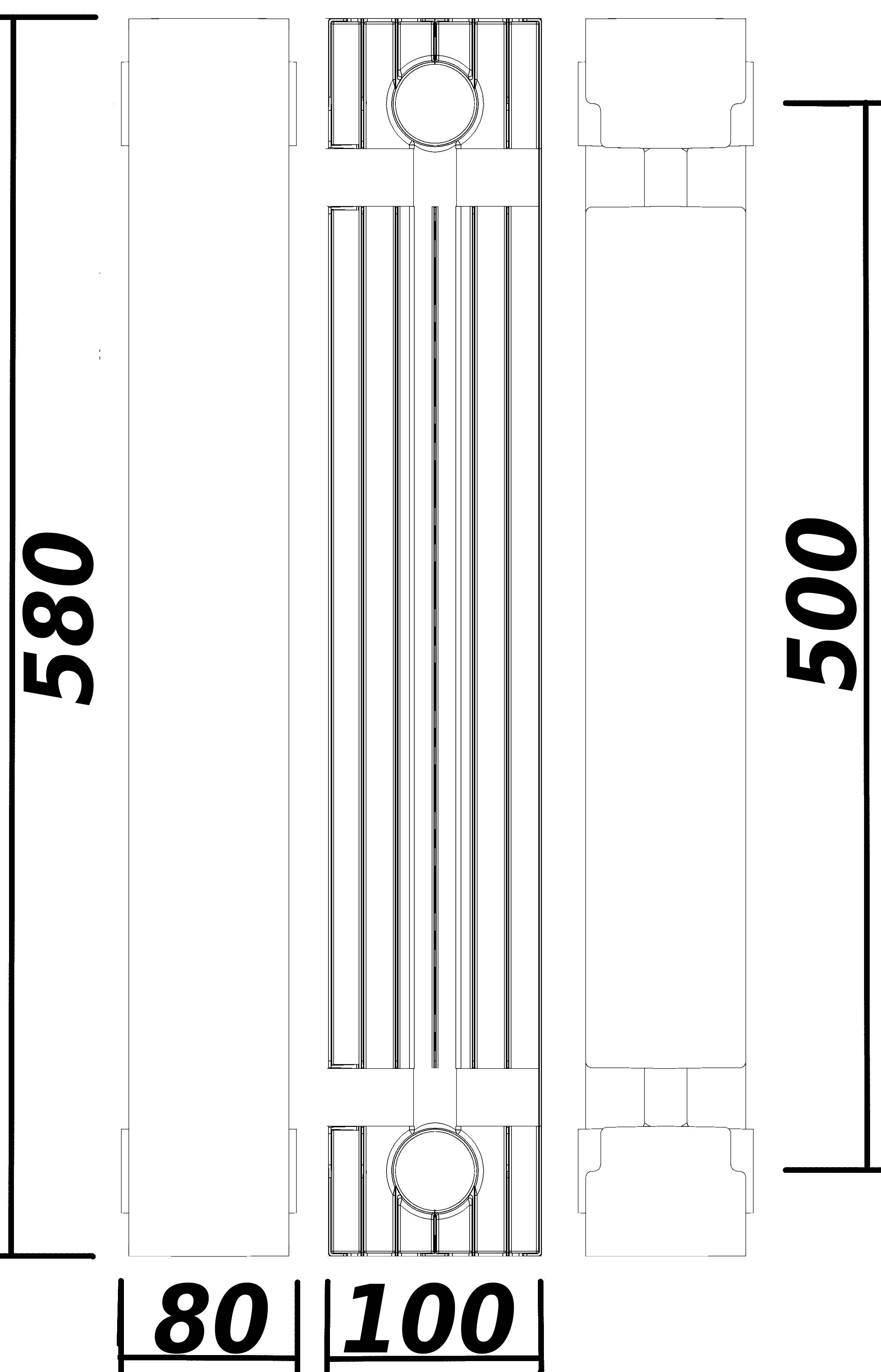 Радіатор біметалевий Queen Therm 500/100 Universal (GSR-000026267) - фото 5