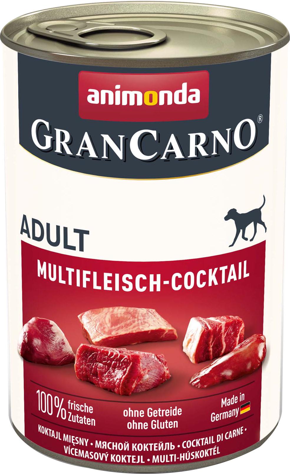 Корм влажный для собак Animonda GranCarno Multi Meat Cocktail мультимясной коктейль 800 г (4017721827393)