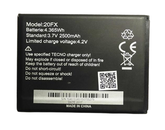 Аккумуляторная батарея для Infinix 20FX 2500 mAh (000021406)