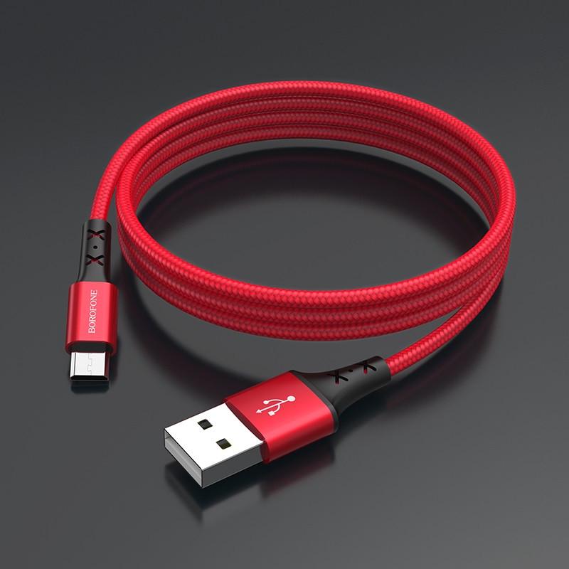 Дата кабель Borofone BX20 Enjoy USB to MicroUSB 1 м Red - фото 4