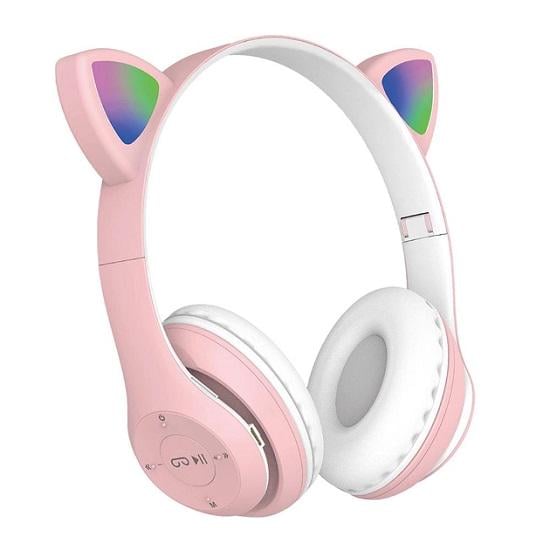 Наушники беспроводные CAT ST71M Кошачьи ушки с LED подсветкой (MG- 01805)