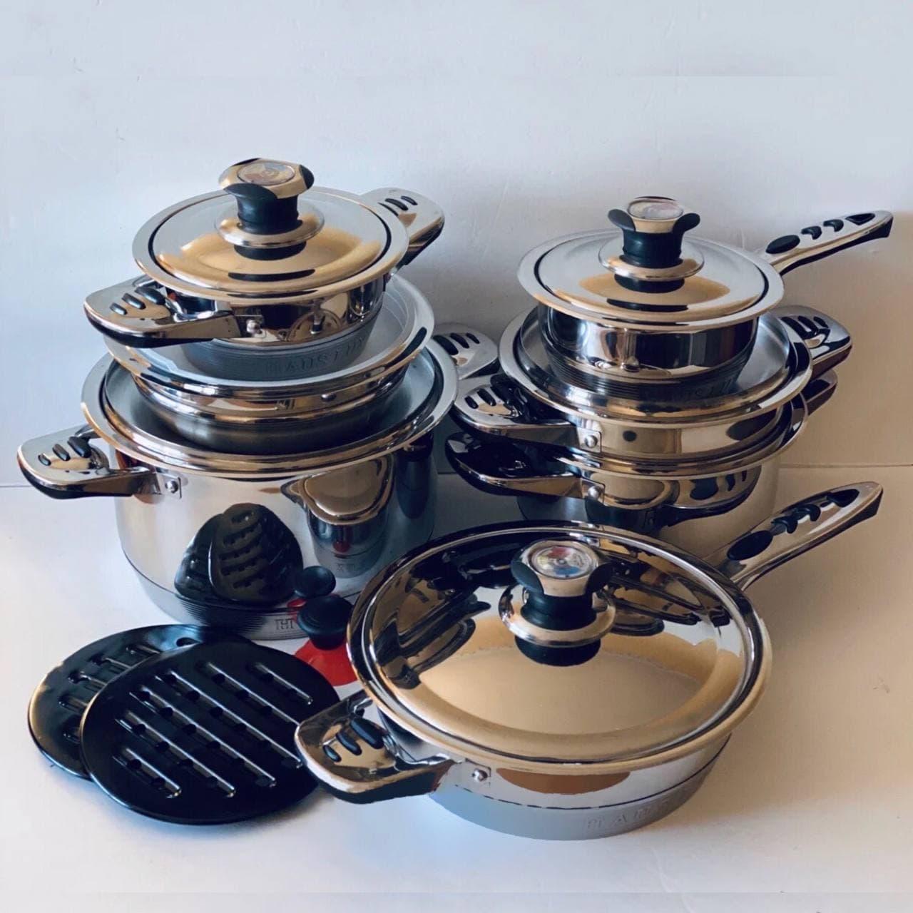 Набор кухонной посуды Edenberg из нержавеющей стали 16 пр. (HL-16RC)