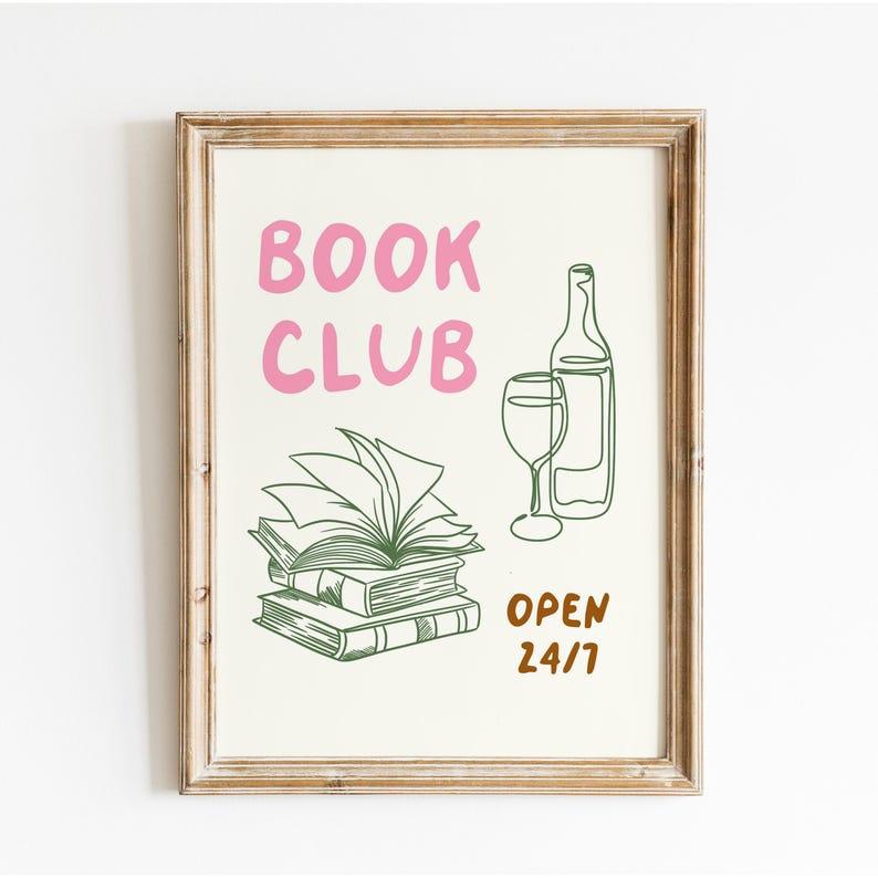 Постер Book Club Open 24-7 паперовий Бежевий (ZC-PT-001)