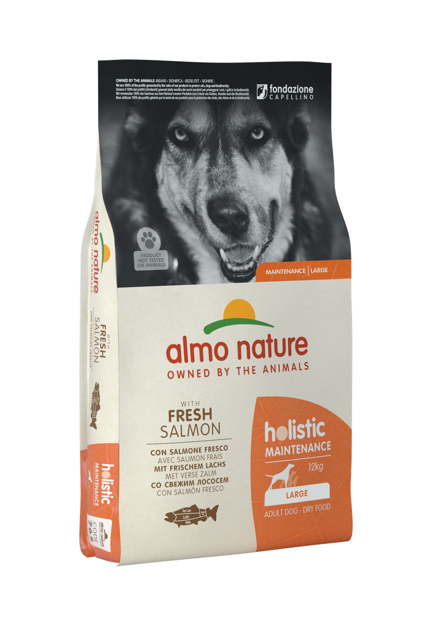 Корм сухой для собак крупных пород Almo Nature Holistic Dog L с лососем 12 кг (765/8001154122299)