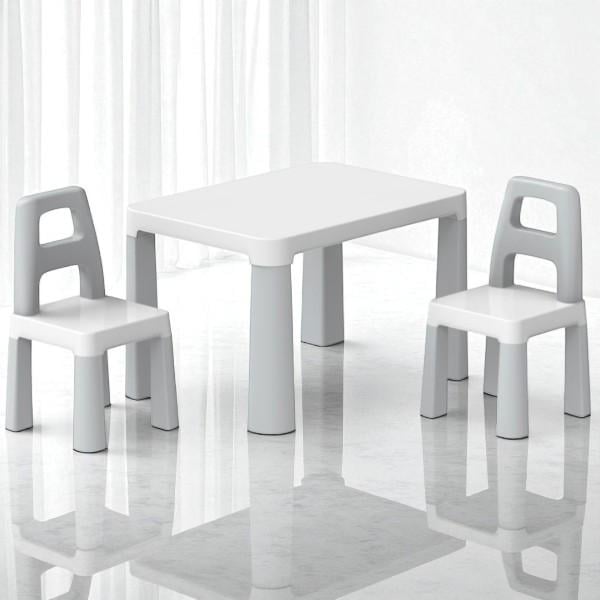 Стол детский ТехноК пластиковый со стульями Серый