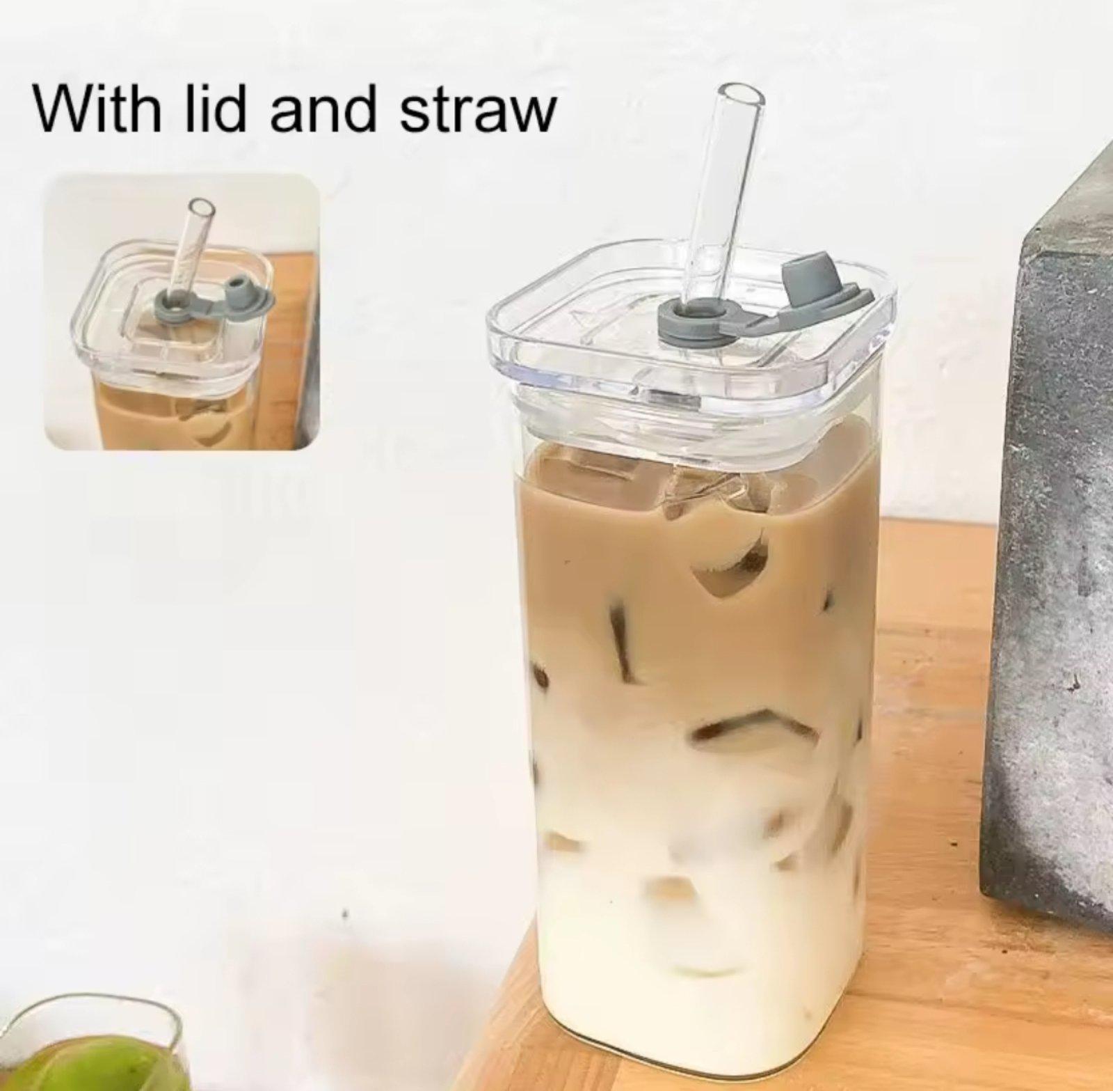 Склянка термостійка квадратна з кришкою і трубочкою - фото 3 Склянка термостійка квадратна з кришкою і трубочкою - фото 3