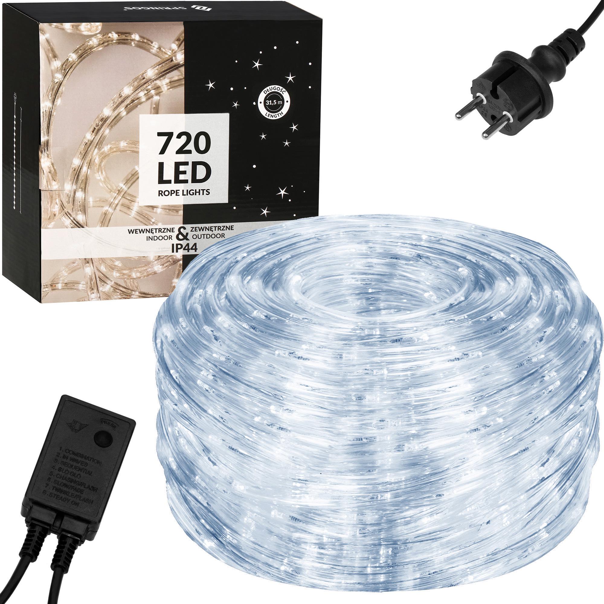 Гірлянда дюралайт Springos Rope Lights вулична/зовнішня 720 LED 30 м Cold white (CL1208)