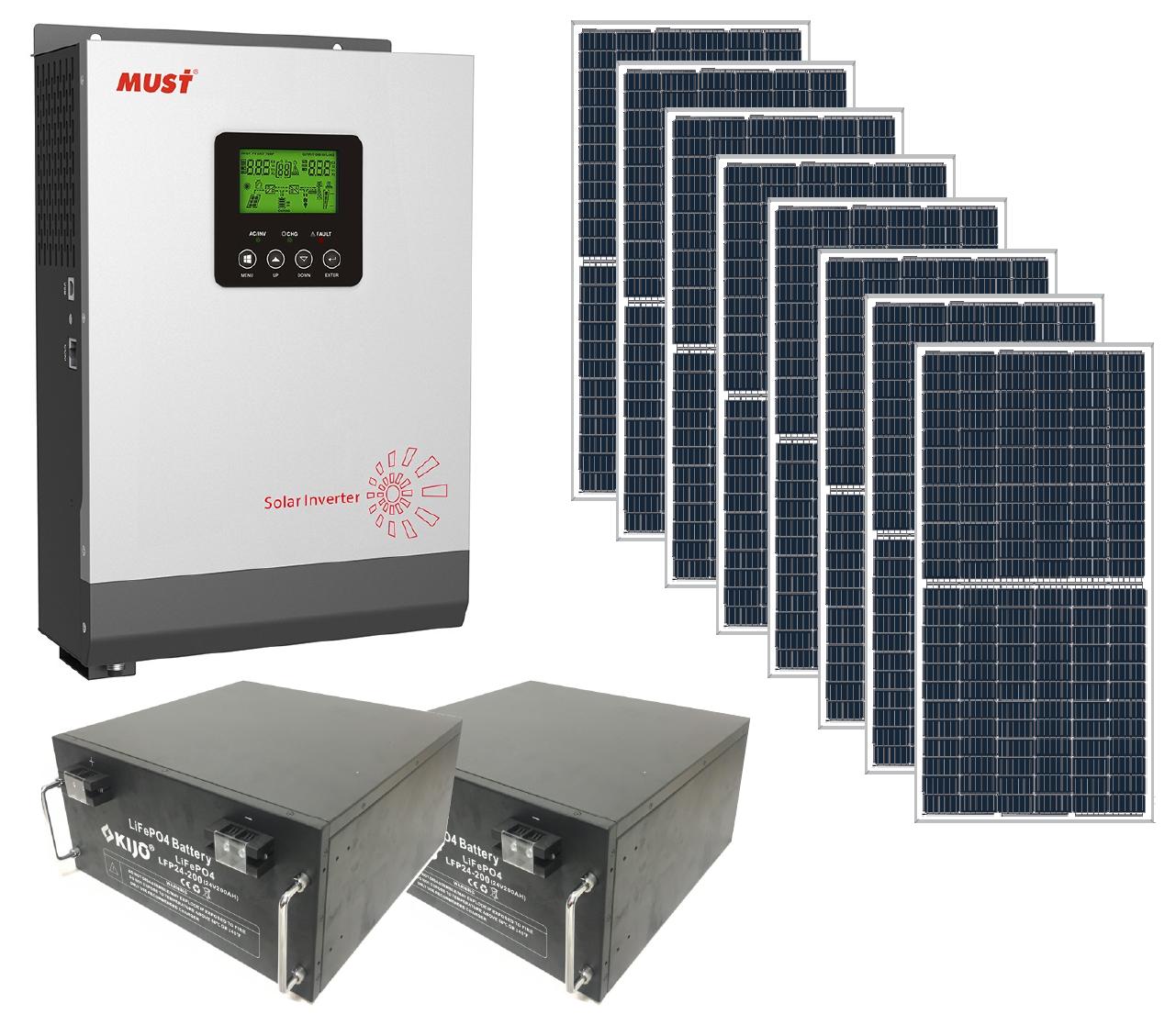 Комплект автономной гибридной солнечной электростанции Своя Энергія KAS11-5/82/436 5 кВт на литиевых АКБ