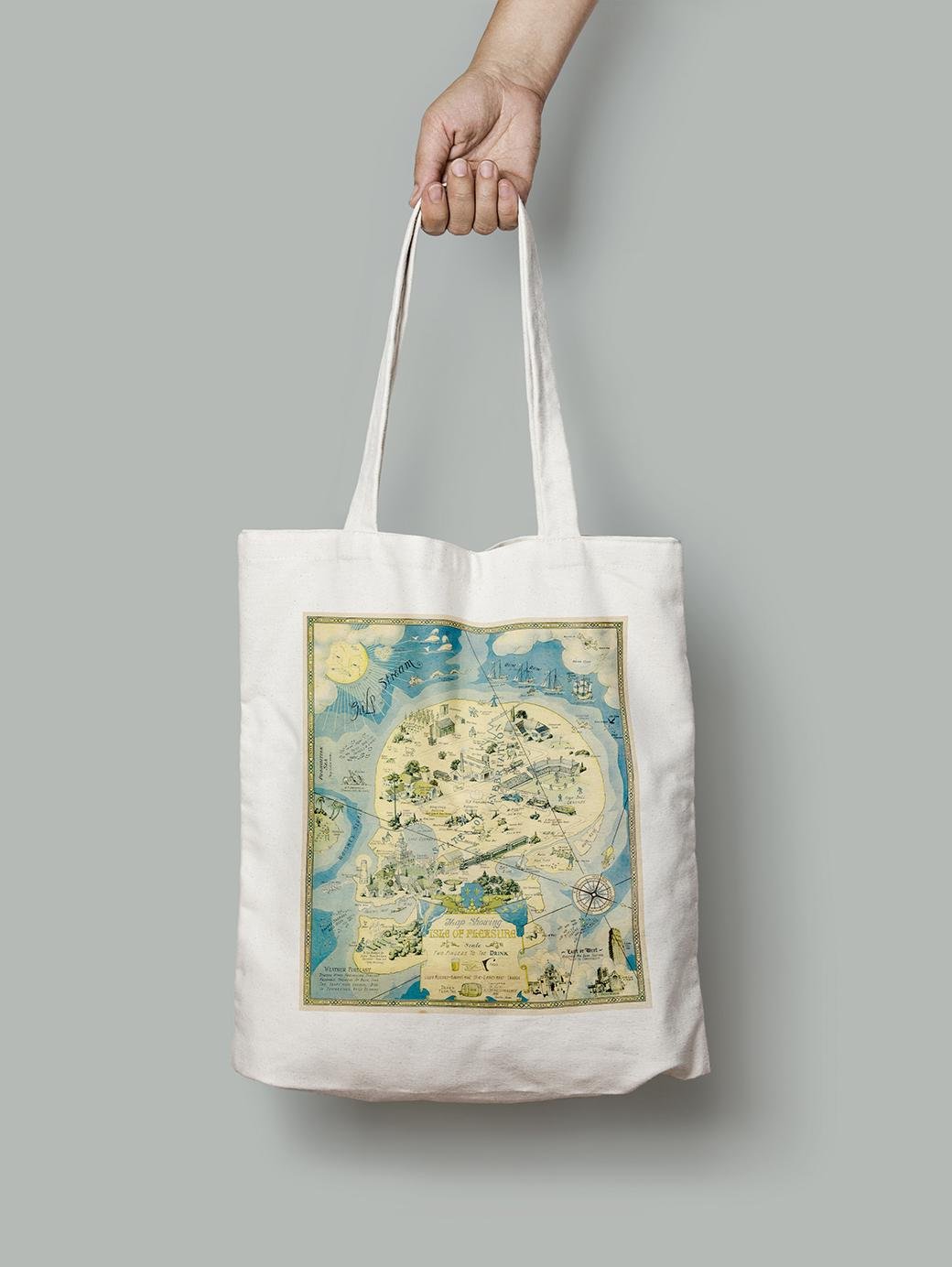 Эко-сумка Карта с изображением. Острова удовольствия шопер (OLD_MAP_poster_6_Bag)