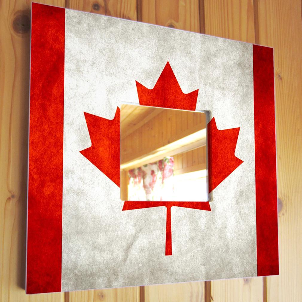 Зеркало декоративное Канадское знамя 260х260 мм (M03014)