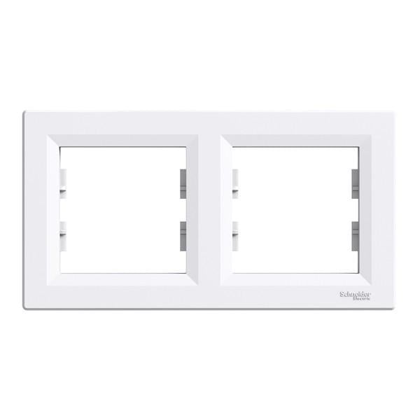 Рамка на 2 місця горизонтальна Schneider Electric Asfora Білий (EPH5800221)