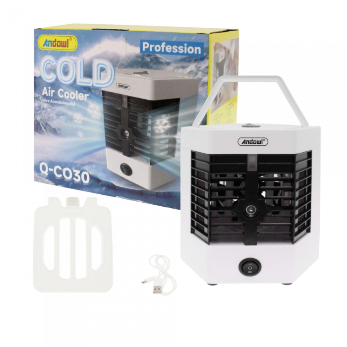 Кондиціонер портативний Andowl arctic air cooler Q-CO30 настільний переносний з підсвічуванням USB (731d2f7a)