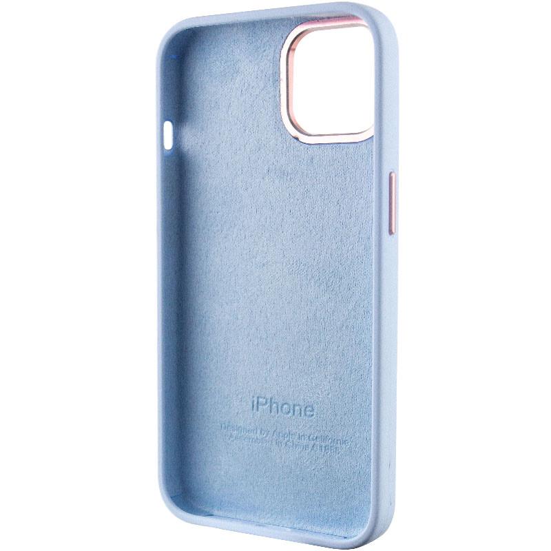 Противоударный чехол Silicone Case Metal Buttons (AA) для Apple iPhone 12 Pro Max (6.7") Голубой / Cloud Blue - фото 5