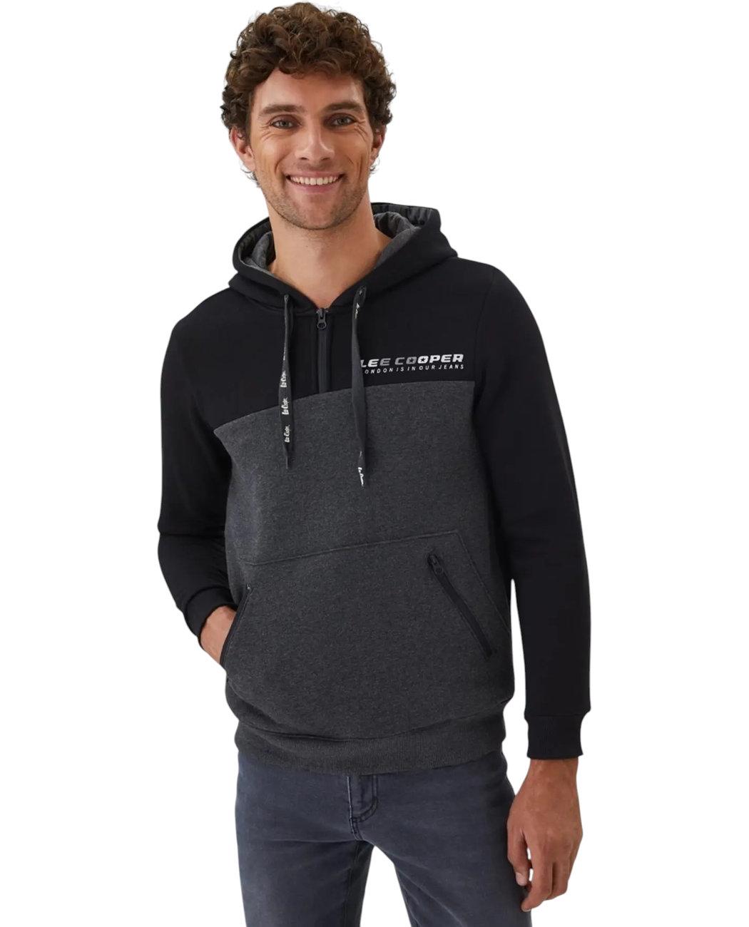 Худі чоловіче утеплене Lee Cooper Juno 231LCM241017.8175 2XL Чорний (8682272350889)