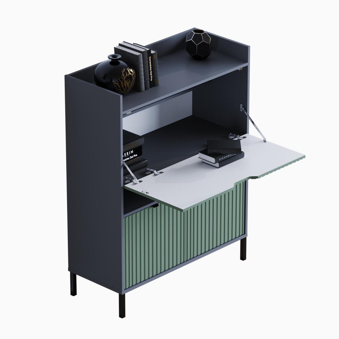 Комод-Стол трансформер Флорида W-4 МДФ 100/103/42 см Антрацит/Камуфляж (01507) - фото 3 Комод-Стол трансформер Флорида W-4 МДФ 100/103/42 см Антрацит/Камуфляж (01507) - фото 3