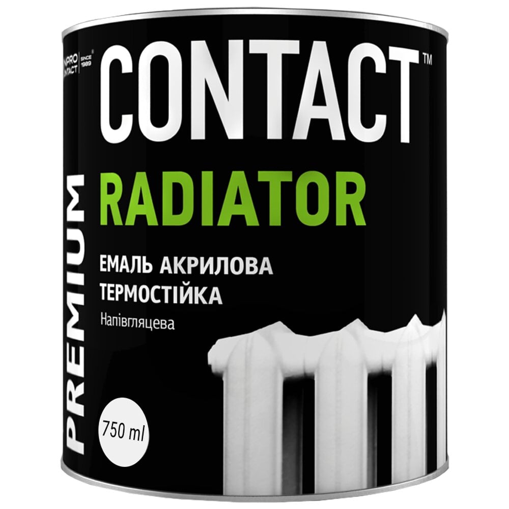 Емаль акрилова Contact для радіаторів 0,75 кг (3843)