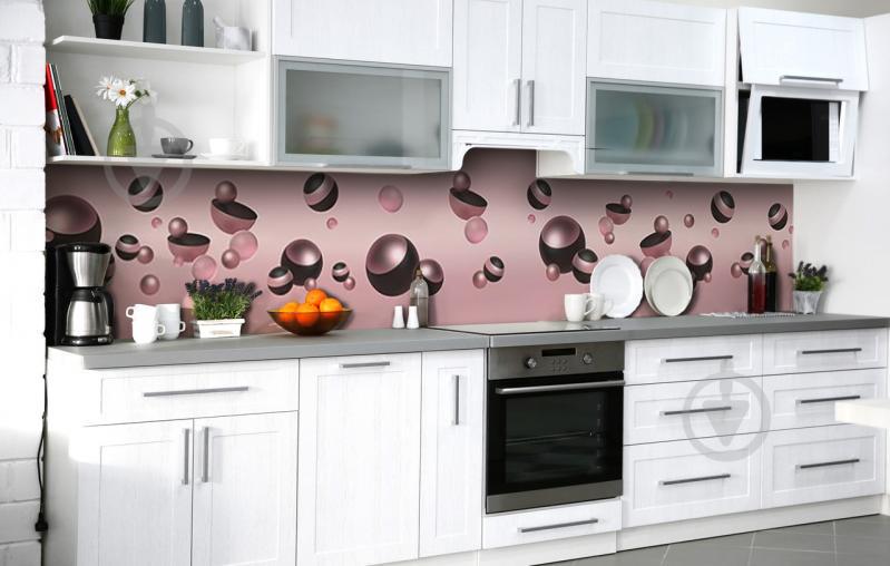 Скинали на кухню Zatarga «Розовый жемчуг» 600х2500 мм виниловая 3Д наклейка кухонный фартук самоклеящаяся