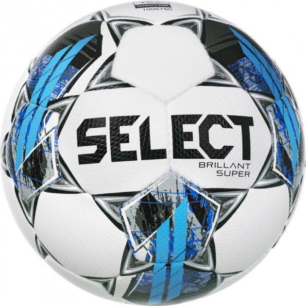 Мяч футбольный Select BRILLANT SUPER FIFA HS v22 Уни р. 5 Бело-серый (361591-235 5)
