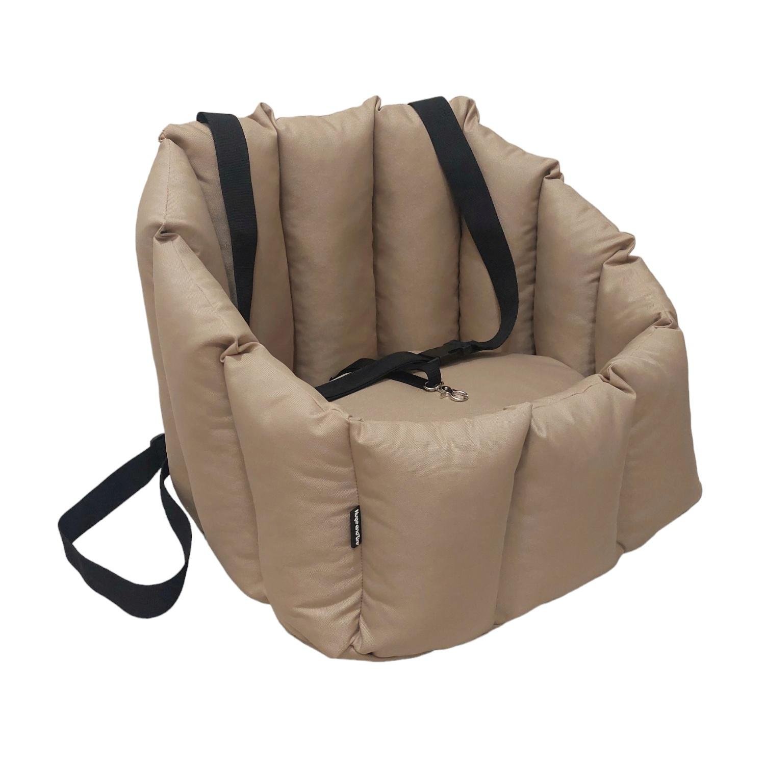 Кресло автомобильное для собак Huge and Tiny 50x45 см Бежевый - фото 7 Кресло автомобильное для собак Huge and Tiny 50x45 см Бежевый - фото 7